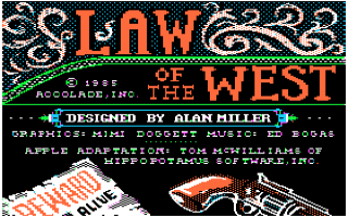 Law of The West Title Screen